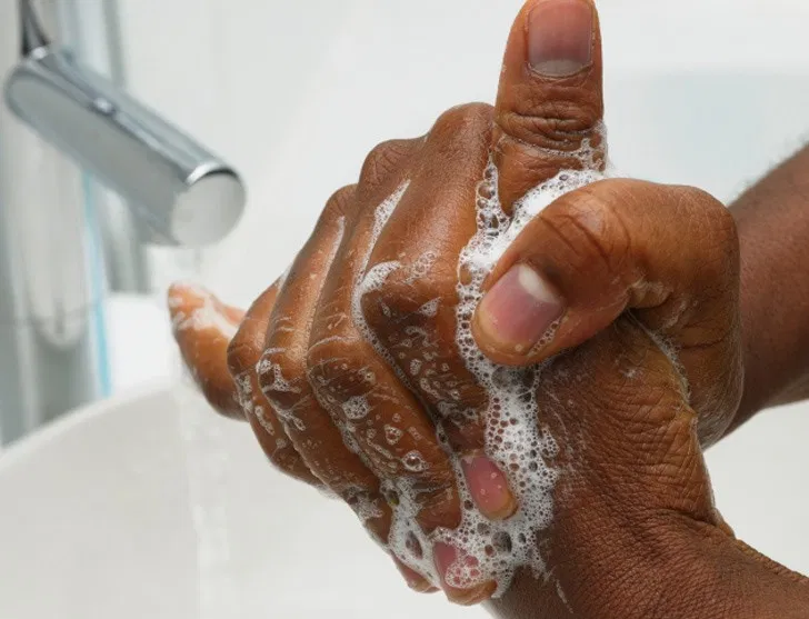 washing hands