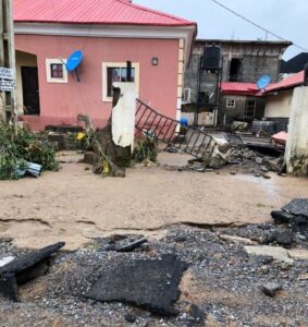 At least three bodies were recovered after a flood at Trademoore estate in Lugbe Abuja.