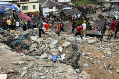 Rescuers in Sierra Leone are continuing to search for more survivors after a seven-storey building collapsed in the capital Freetown